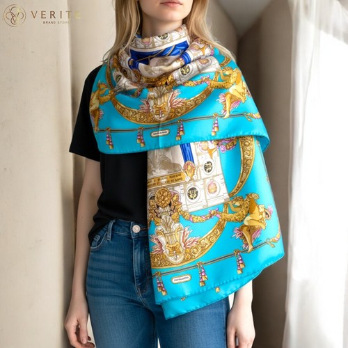 Rare vintage hermes silk scarf - hermes,