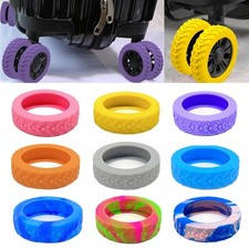 4 Pièces Protecteur De Roues En Silicone Pour Valise Motif Nouveau Multicolore 5