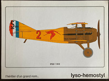Publicité planche avion lyso-hémostyl Spad 7
