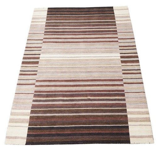 Tapis 100 laine marron beige - tapis,