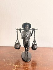 Ancien Sculpture Porteur D'eau