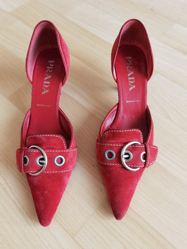 Red prada iconic kitten - kitten, mule