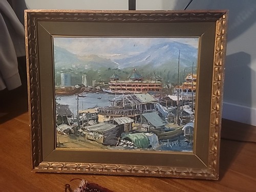 Asian inspired oil canvas - asian, on
