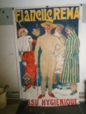AUTHENTIQUE AFFICHE PUBLICITAIRE ANCIENNE - FLANELLE REMA.