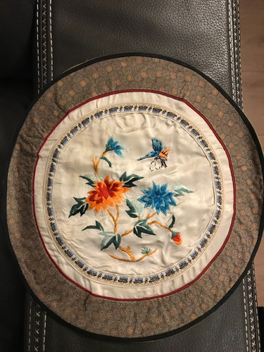 Napperon broderie soie chine - napperon,