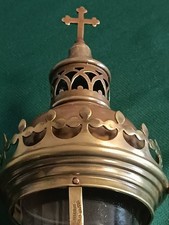 RARE LANTERNE DE PROCESSION SIGNÉE BRONZE