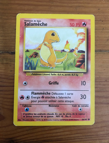Carte pokémon salamèche - carte,