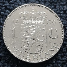 Pays-Bas – 1969 Coq – 1 gulden Juliana (N1995) TTB