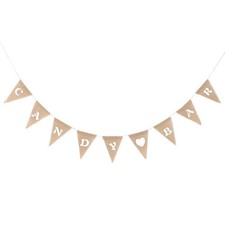 9pcs Candy Bar Burlap Flag