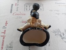 Très jolie corne d'abondance céramique porte bonbons Pierrot Gourmand