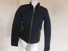 SUPERBE VESTE MATELASSEE " CAMAIEU " TEINTE MARINE GANCE CAMEL T. 36 