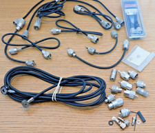 LOT de CABLE cablage PRISE fiche ANTENNE CB cibi RADIO AMATEUR midland PRESIDENT