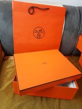 Boite vide Hermes 35.5x28.5x12 avec son sac Shopping 42x47x17