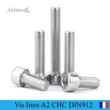 Vis métaux Inox A2 CHC BTR DIN 912 (M2 M2.5 M3 M4 M5 M6) 6 pans Hexagonale