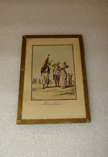 ANCIENNE PETITE GRAVURE COULEUR SOUS VERRE Md DE FISANE