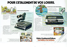 Publicité Advertising 03 24  1979   Continental Edison vidéo  magnétoscope camér