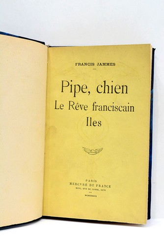 Livre ancien jammes pipe chien - livre,