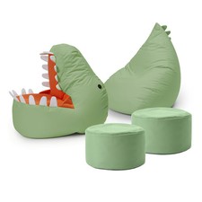 Ensemble De Siège Pour Enfants Dino 2X Beanbag Fauteuil Pouf