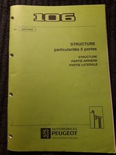 (303MA) Manuel d'atelier - PEUGEOT 106 - Structure et particularité 5 portes. 