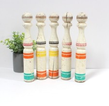 Jeu de 5 quilles anciennes