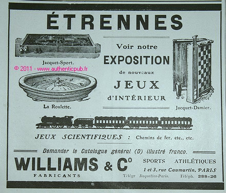 Publicite jeu jacquet sport - publicite,
