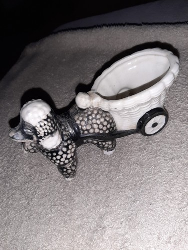 Ancien caniche ceramique - caniche,