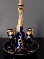 Service à liqueur en cristal de Bohème 