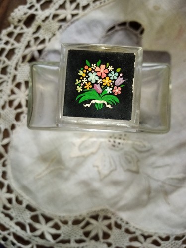 Joli flacon fleurs rocaille - fleurs, de