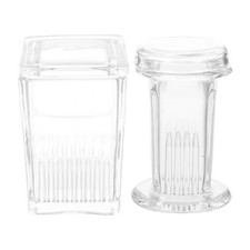 2 Pcs Cuve À Lames De Verre Les Diapositives Microscope Transparent