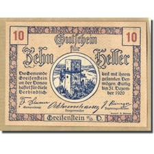 [#661637] Billet, Autriche, Greifenstein N.Ö. Commune, 10 Heller, textes  
