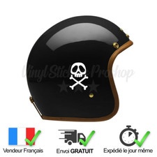 1 sticker PIRATE SKULL Blanc