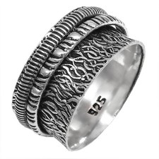 Bague toupie en argent pour femmes bague à quatre toupies bague bijoux en...