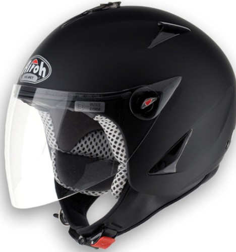 Casque jet airoh noir - casque, mat