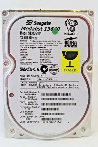 Seagate model st313640a - model,