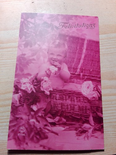 Belle cpa animée rose - animée,