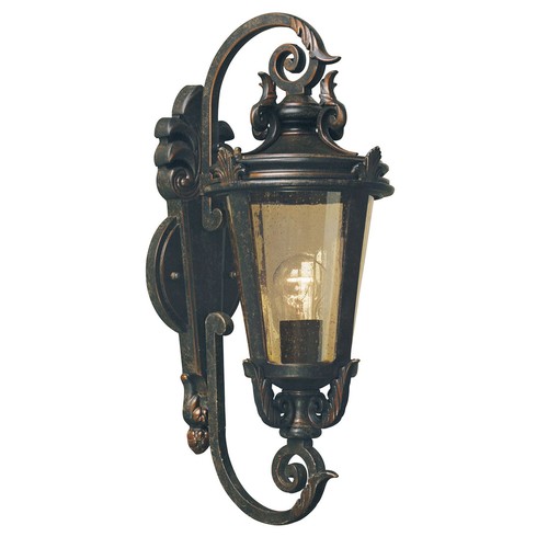 Wandleuchte marron acier verre - marron,