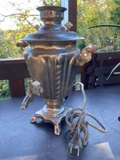 Samovar soviètique électrique Réf EMK-3 en acier chromé et bakéllite USSR 1980