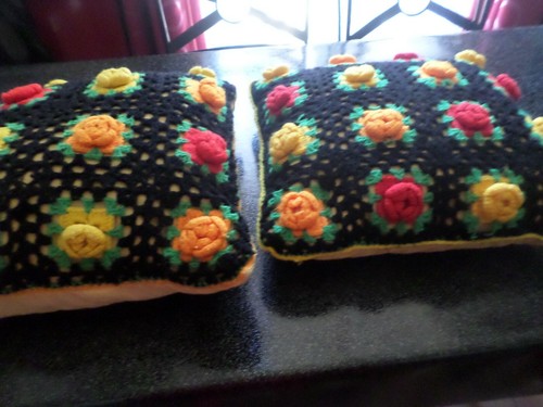 Coussins crochet fait - 2,