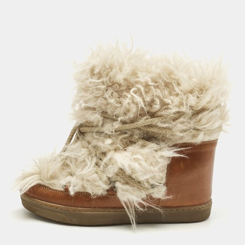 Isabel marant beige faux fur - beige,