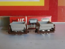 HOe 2 WAGONS BENNE DECAUVILLE  A ESSIEUX JOUEF EGGER BAHN en BO Ref V20