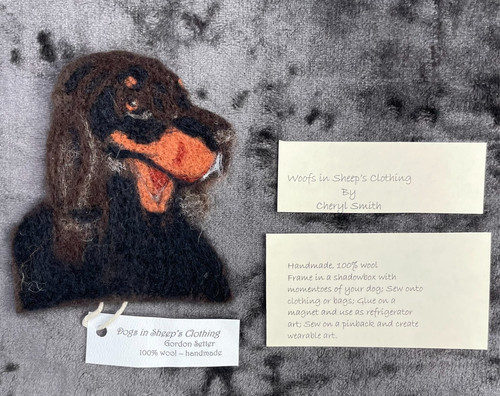 Handmade needle felted gordon - handmade,