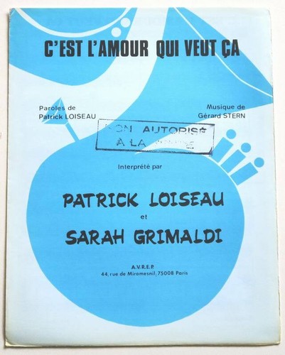 Partition vintage sheet music