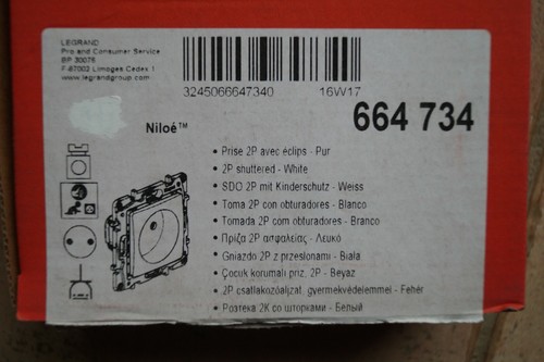 Legrand niloé prise 664734 - 2p,