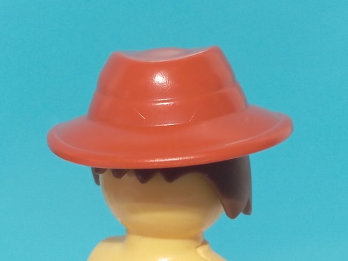 Playmobil chapeau orange - chapeau,
