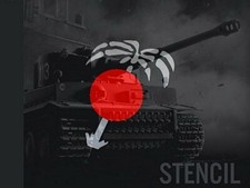 POCHOIR STENCIL MARQUAGE AFRIKA KORPS DAK 4 . 19CM . jeep willys 