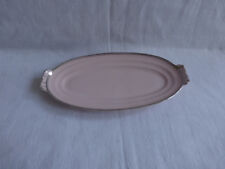 ravier en porcelaine rose,liseré argent tchéque,style art déco