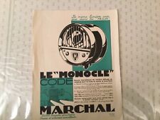 PUBLICITE LE MONOCLE MARCHAL OPTIQUE AUTOMOBILE TRILUX