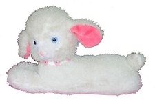 Vintage peluche range pyjama chien blanc tête pivotante - 55 cm Lang-Ceji Drancy