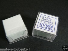 100 lamelles en verre couvre objets Microscope 22 x 22mm Deckgläse Mikroskop