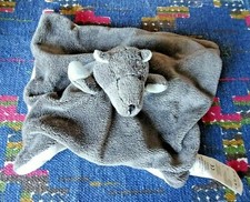 UP/ DOUDOU PLAT JACADI REVERSIBLE LOUP AGNEAU MOUTON BLANC GRIS TBE